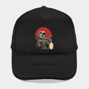 Retro Space Rock Astronaut Drummer Hat