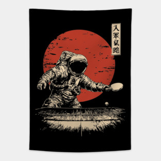 Zero-G Ping Pong Champion Tapestry