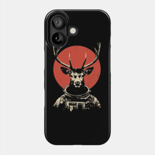 Celestial Stag Reindeer Astronaut Phone Case