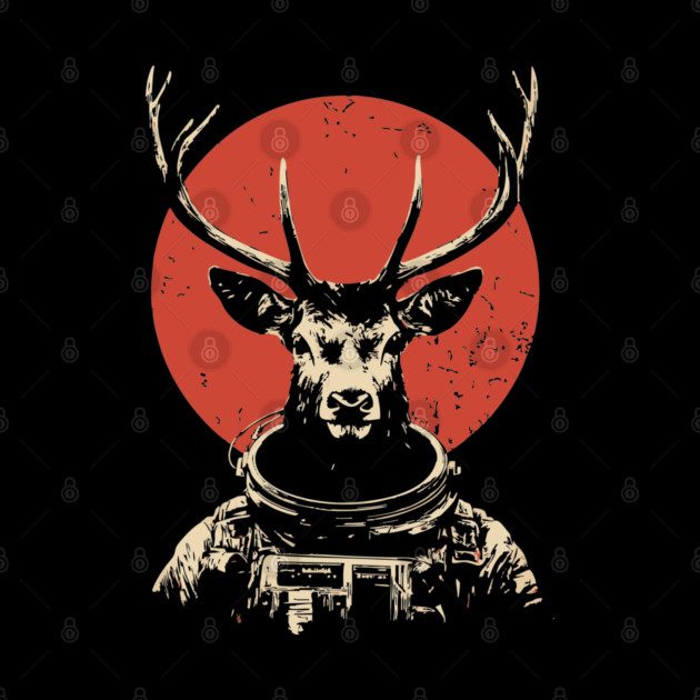 Celestial Stag Reindeer Astronaut by TuncGK