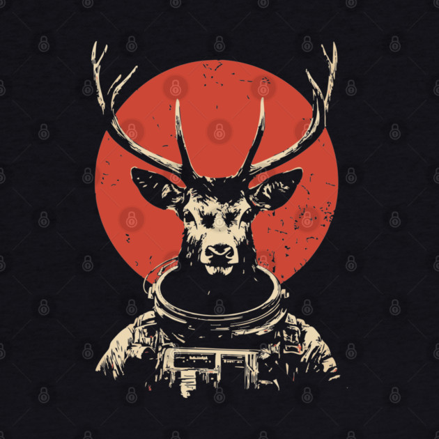 Celestial Stag Reindeer Astronaut by TuncGK