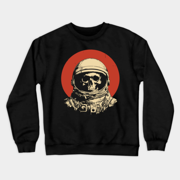 Dead in Space Astronaut Skull Crewneck Sweatshirt by TuncGK