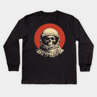 Dead in Space Astronaut Skull Kids Long Sleeve T-Shirt
