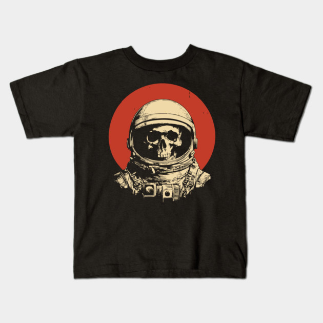 Dead in Space Astronaut Skull Kids T-Shirt by TuncGK