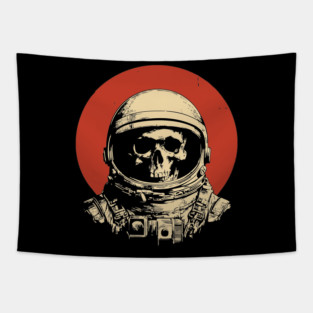 Dead in Space Astronaut Skull Tapestry