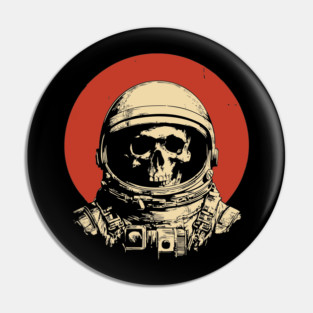 Dead in Space Astronaut Skull Pin