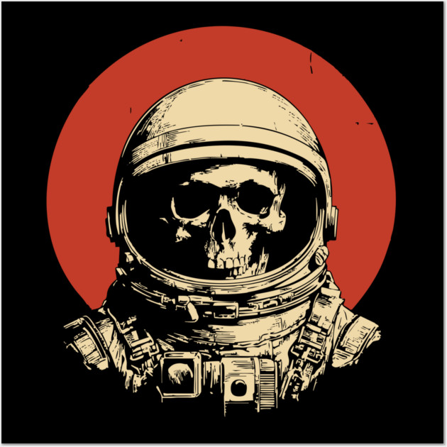 Dead in Space Astronaut Skull Wall Art by TuncGK