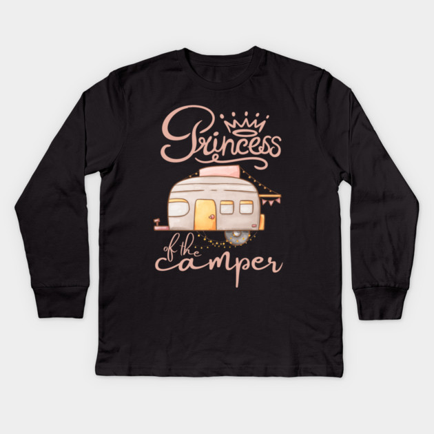 Princess Camper Kids Long Sleeve T-Shirt by The WYLD Tribe