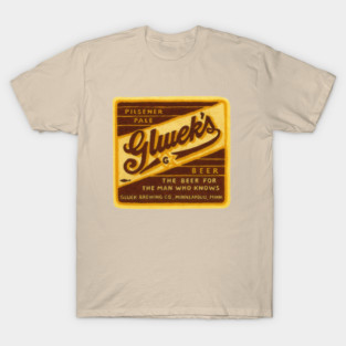 Gluek's Minneapolis -- Retro Style Illustration T-Shirt