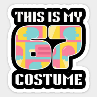 67 Meme Halloween Costume Sticker