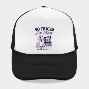 no tricks just treats halloween dog Hat