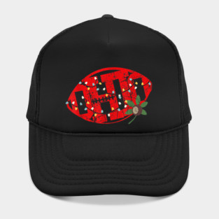 Vintage State of Ohio Football Shape Christmas Lights Hat