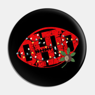 Vintage State of Ohio Football Shape Christmas Lights Pin