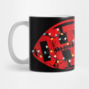 Vintage State of Ohio Football Shape Christmas Lights Mug