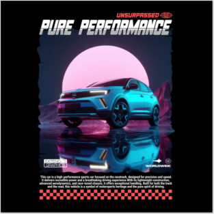 OPEL grandland electric car Posters and Art