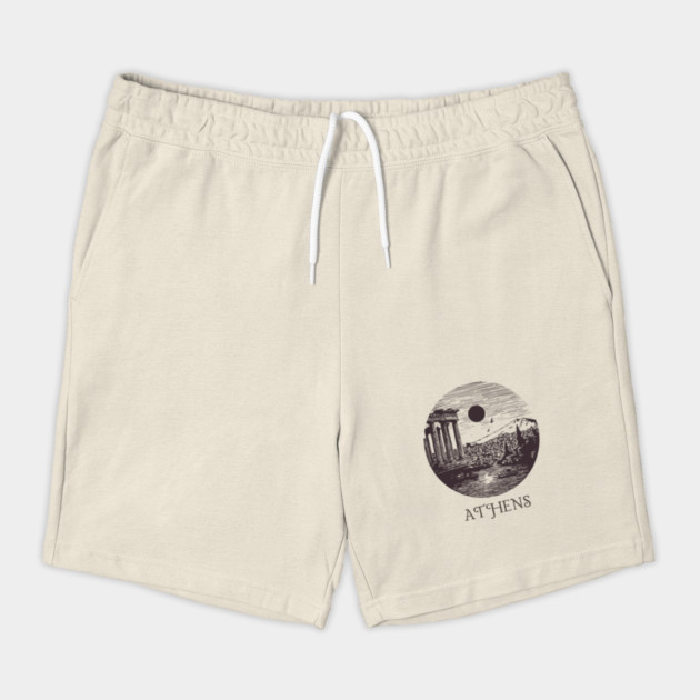 Athens Vintage Woodcut | Retro Acropolis & Parthenon Graphic by TuncGK