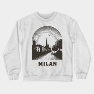 Milan T-Shirt | Vintage Duomo di Milano & City Street Tee Crewneck Sweatshirt