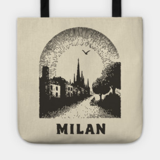 Milan T-Shirt | Vintage Duomo di Milano & City Street Tee Tote