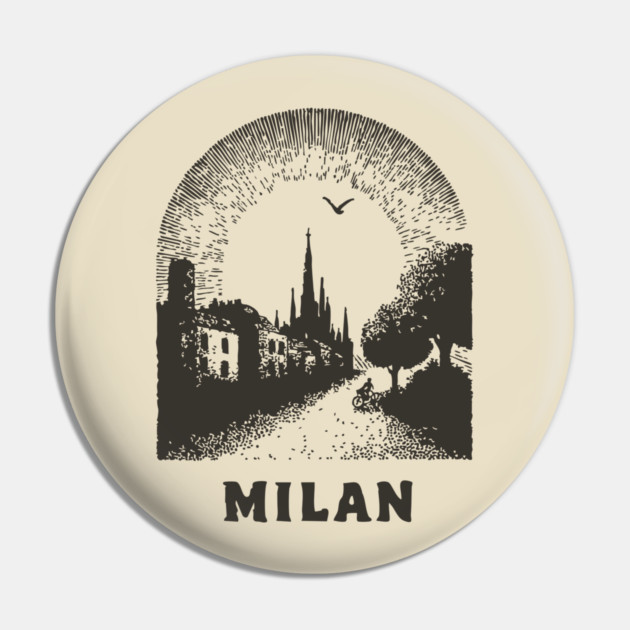 Milan T-Shirt | Vintage Duomo di Milano & City Street Tee Pin by TuncGK