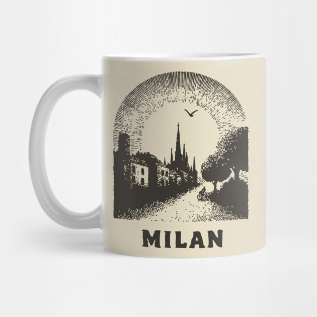 Milan T-Shirt | Vintage Duomo di Milano & City Street Tee by TuncGK