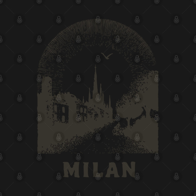 Milan T-Shirt | Vintage Duomo di Milano & City Street Tee by TuncGK