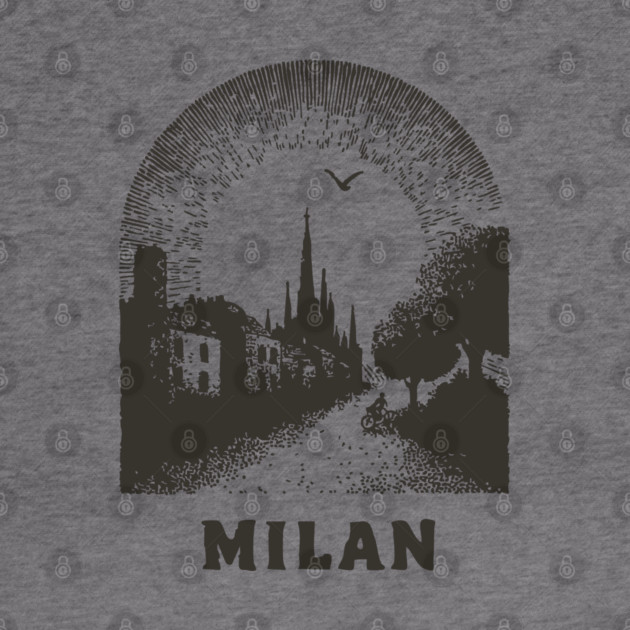 Milan T-Shirt | Vintage Duomo di Milano & City Street Tee by TuncGK