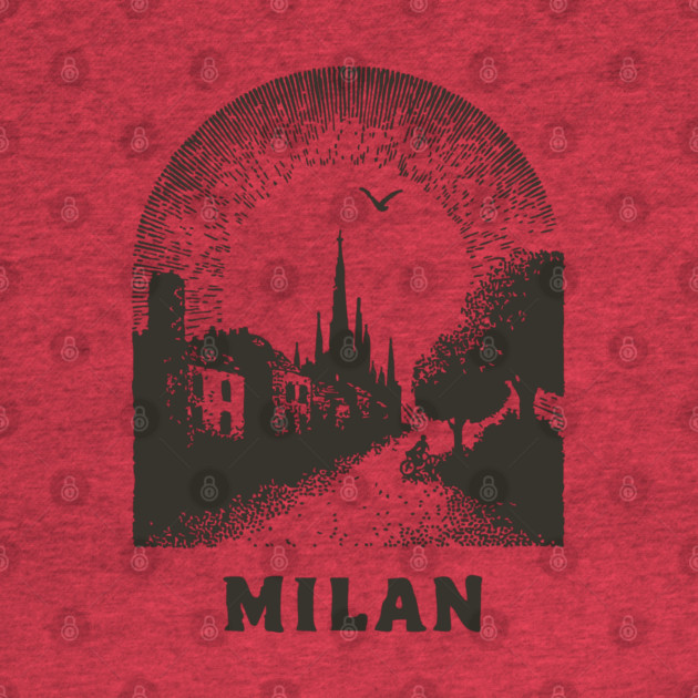 Milan T-Shirt | Vintage Duomo di Milano & City Street Tee by TuncGK