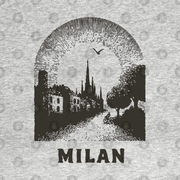 Milan T-Shirt | Vintage Duomo di Milano & City Street Tee by TuncGK