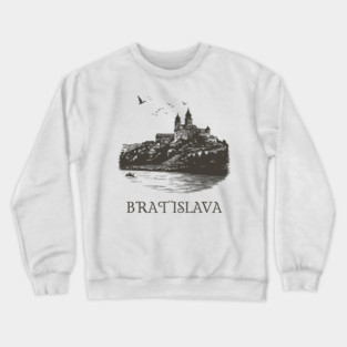 Bratislava T-Shirt | Vintage Slovakia Castle & Danube River Tee Crewneck Sweatshirt