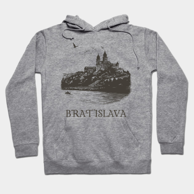 Bratislava T-Shirt | Vintage Slovakia Castle & Danube River Tee Hoodie by TuncGK