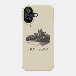 Bratislava T-Shirt | Vintage Slovakia Castle & Danube River Tee Phone Case