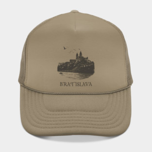 Bratislava T-Shirt | Vintage Slovakia Castle & Danube River Tee Hat