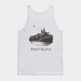 Bratislava T-Shirt | Vintage Slovakia Castle & Danube River Tee Tank Top