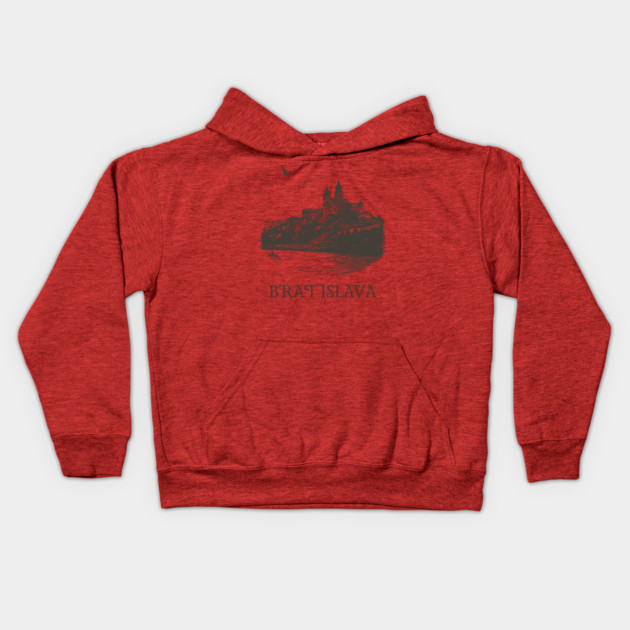 Bratislava T-Shirt | Vintage Slovakia Castle & Danube River Tee Kids Hoodie by TuncGK