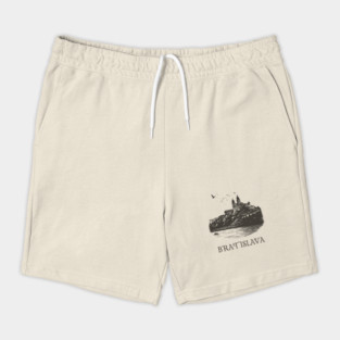 Bratislava T-Shirt | Vintage Slovakia Castle & Danube River Tee Shorts