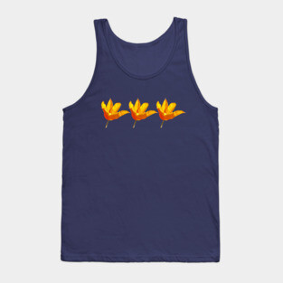 Three Orange Tulips Floral Photo Tank Top