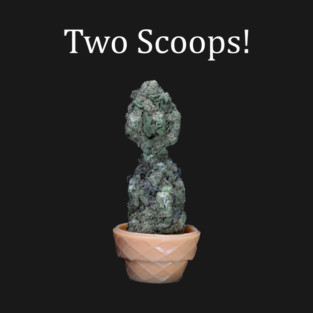 Two Scoops - Weed Design T-Shirt
