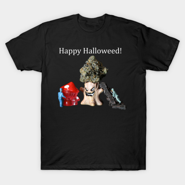 Happy Halloweed - Weed Design T-Shirt by MrGreenGenes420