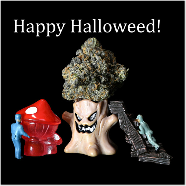 Happy Halloweed - Weed Design Wall Art by MrGreenGenes420