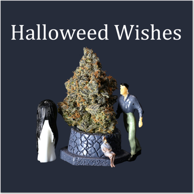 Halloweed Wishes - Weed Design Wall Art by MrGreenGenes420