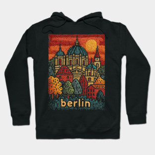 Berlin Cathedral Embroidered Travel Poster | Vintage Germany Landmark Souvenir Hoodie