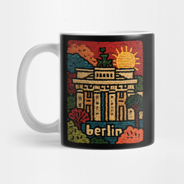 Brandenburg Gate Berlin Vintage Patch Poster | Retro Germany Travel Souvenir by TuncGK