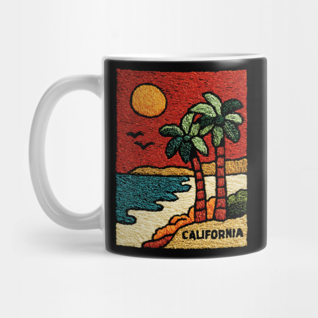 SoCal Palm Trees Embroidered Patch | Vintage California Summer Beach Souvenir by TuncGK