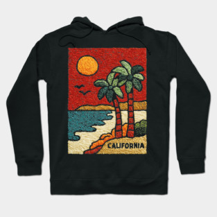 SoCal Palm Trees Embroidered Patch | Vintage California Summer Beach Souvenir Hoodie