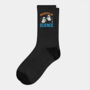 Haunted by Science Funny Ghost Halloween Teacher Gift Socks