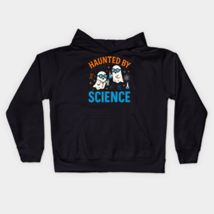 Haunted by Science Funny Ghost Halloween Teacher Gift Kids Hoodie
