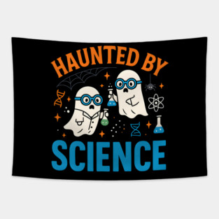 Haunted by Science Funny Ghost Halloween Teacher Gift Tapestry