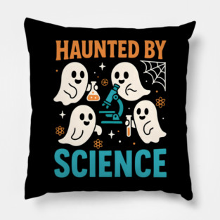 Haunted by Science Funny Ghost Halloween Teacher Gift Pillow