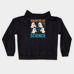Haunted by Science Funny Ghost Halloween Teacher Gift Kids Hoodie