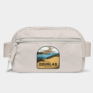 Douglas Michigan Vintage Woodcut Style Dune Art Bag